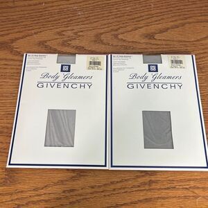 Vintage 2 pair Givenchy Body Gleamers ultra sheer leg control top panty hose szC